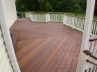 Ipe with white vinyl rails